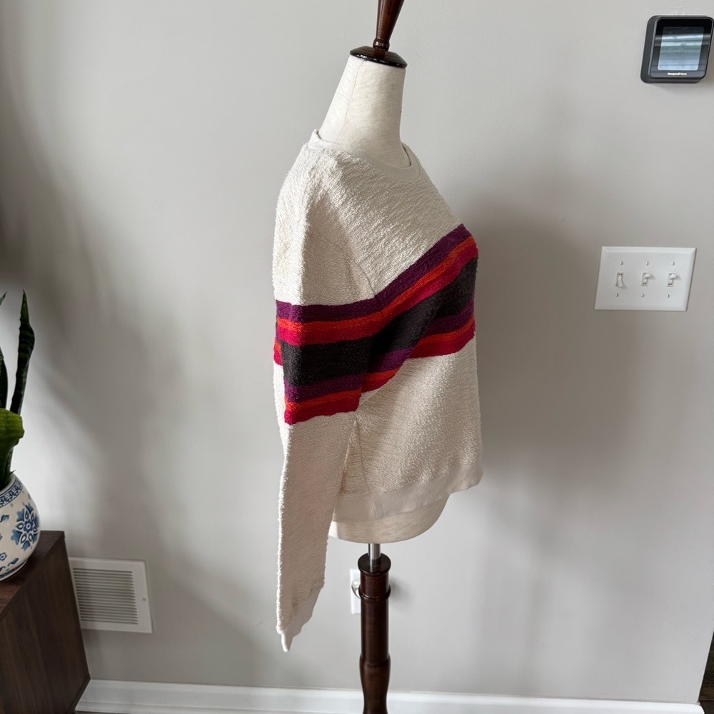 Faherty Vista Stripe Pullover Sweatshirt Color: Liftside - 100% Organic Cotton - Picture 5 of 12